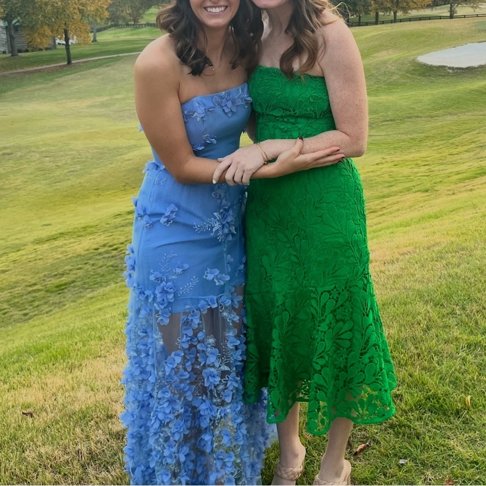 Emerald Green Strapless Dress - Picture 4 of 12